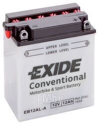 Аккумуляторная батарея EXIDE EB12AL-A2 евро 12Ah 165A 135/80/160 moto EB12AL-A2