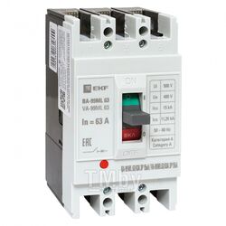 Автоматический выключатель ВА-99МL 63/63А 3P 15кА EKF Basic mccb99-63-63mi