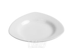 Тарелка глубокая керамическая, 225 мм, треугольная, серия Трабзон, белая, PERFECTO LINEA