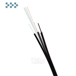 Кабель оптический FTTH Drop с тросом, FRP, PE, 2 волокна, SM G657 Lanmaster LAN-OFC-FOF2-S7-PE-T