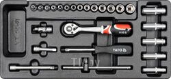 Набор инструмента 1/4" в футляре (25шт) Yato YT-5541