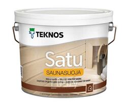 Лак для деревянных полок Teknos SAUNA-NATURA/SATU Saunasuoja глянец, 2,7 л