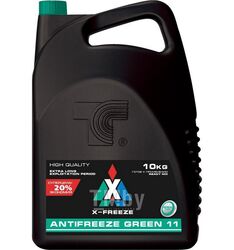 Антифриз зеленый X-FREEZE Green до -40С 10kg (8,9 л) (Готовый) (90282) 430206071