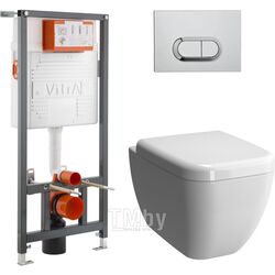 Комплект Vitra L-box Shift Rimex: унитаз+инсталляция+кнопка+сиденье (9855B003-7200)