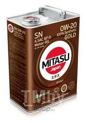 Моторное масло MITASU 0W20 4L GOLD (SN ILSAC GF-5 DEXOS 1 синт) MJ-102-4