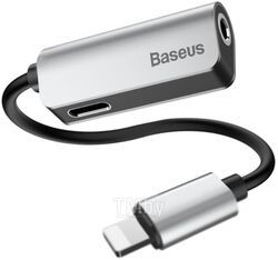 Адаптер Baseus L32 IP Male to 3.5mm+IP Female / CALL32-0S (черный/серебристый)