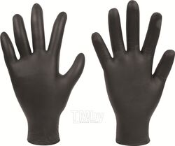 Перчатки нитриловые, одноразовые, чёрные (кор=100шт), L FORCH 54054131