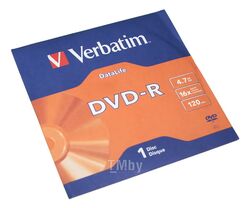 Оптический диск DVD-R 4.7Gb 16x Verbatim DL в конверте 43844