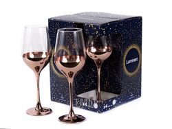 Набор бокалов для вина стеклянных "Electrical copper" 4 шт. 350 мл Luminarc