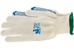 Трикотажные перчатки из полиэфирной пряжи c точечным ПВХ покрытием, размер L (12пар) JETA PRO JD021/L