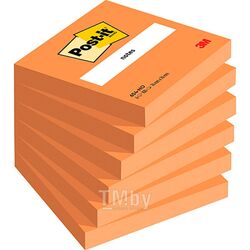 Бумага для заметок на клейкой основе 76*76 мм "Post-it Notes" 100 л., ярко-оранжевый 3M 3M-UU009542836/654NO