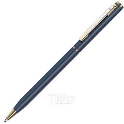Ручка шарик/автомат "Slim" 0,7 мм, метал., глянц., сизый/золотистый, стерж. синий B1 1101/24