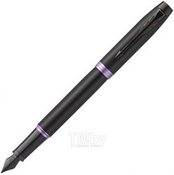 Ручка перьевая M "IM Vibrant Rings F315 Amethyst Purple PVD" метал., подарочн. упак., черный/фиолетовый, патрон синий Parker 2172949