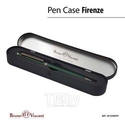 Ручка "FIRENZE" шарик.автомат.в футляре, 1.0мм, синяя, зеленый мет.корпус, черн.футляр Bruno Visconti 20-0300/01