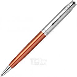 Ручка шарик/автомат "Sonnet Essential SB K545 LaqOrange CT" 1 мм, метал., подарочн. упак., серебристый/оранжевый, стерж. черный Parker 2169361