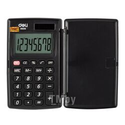 Калькулятор карманный 8р. Easy черный, пласт., 108*65*14 мм Deli E39219