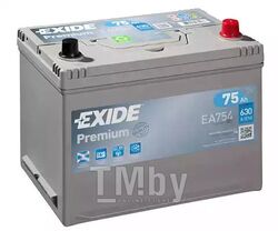 Аккумулятор Premium 75Ah 630A (R +) 272x170x225 mm EXIDE EA754