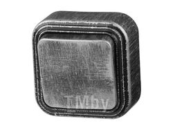 Выключатель 1 клав. (открытый, до 6А) серебро, Стандарт, Юпитер (VA 16-131 ЧС) (ЮПИТЕР)