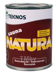 Лак для деревянных полок Teknos SAUNA-NATURA/SATU Saunasuoja глянец, 0,9 л