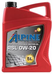 Моторное масло ALPINE RSL 0W20 / 0100192 (5л)