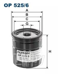 Фильтр масляный VW T5 2.0BiTDi 09- FILTRON OP525/6