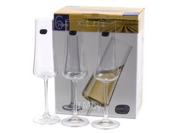 Набор бокалов для шампанского стеклянных "Xtra" 6 шт. 210 мл Crystalex