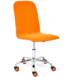Кресло RIO флок/кожзам оранжевый/оранжевый 18/14-43