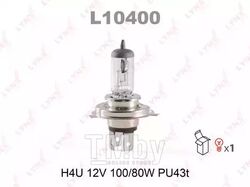 Лампа галогенная H4U 12V 100/80W PU43T LYNXauto L10400