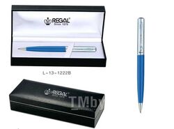Ручка "REGAL 13" шариковая (серия Scotch) в футляре, корпус сине-серебристый Regal L-13-1222B