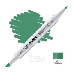 Маркер перм., худ. двухсторонний, G111 голубовато зеленый Sketchmarker SM-G111