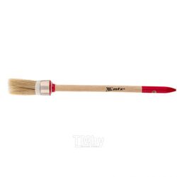 Кисть круглая Профи №2 (20 мм), натуральная щетина, деревянная ручка MTX 82041