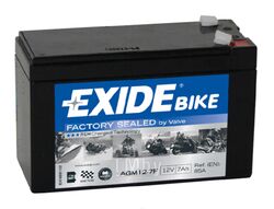 Аккумуляторная батарея EXIDE AGM12-7F евро 7Ah 85A 150/65/100 moto AGM127F