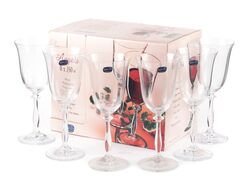 Набор бокалов для вина стеклянных "Angela" 6 шт. 350 мл Crystalex