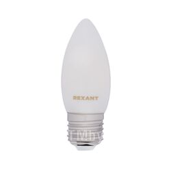 Лампа филаментная Свеча CN35 9,5Вт 915Лм 2700K E27 матовая колба REXANT