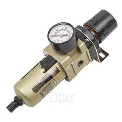 Фильтр-регулятор с индикатором давления для пневмосистем 1/4" (10Мк, 2000 л/мин, 0-10bar, раб. температура 5-60) FORCEKRAFT FK-AW3000-02