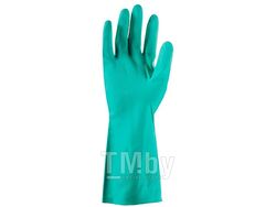 Перчатки К80 Щ50 нитриловые защитные промышленные, р-р 9/L, зеленые, JetaSafety (Защитные промышленные перчатки из нитрила. Зеленые. Р-р: L) (JETA SAF