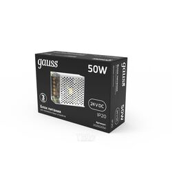 Блок питания LED Strip PS для светодиодной ленты 50Вт 24В IP20 (драйвер) GAUSS 202002050