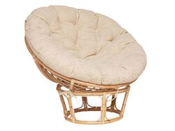 Кресло садовое Tetchair Papasan Eco P115-1/SP STD c подушкой, ремешками (натуральный/ткань старт)