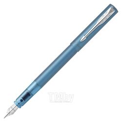 Ручка перьевая "Vector XL F21" метал., подарочн. упак., морская волна, патрон синий Parker 2159761