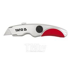 Нож с выдвижным трапецевидным лезвием 61х33х0,5мм (3 лезв.) SK5 Yato YT-7520