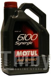 Масло моторное полусинт. Motul Synergie+ 6100 10W40 (4L) API: SL/CF, ACEA: A3/B4 101491