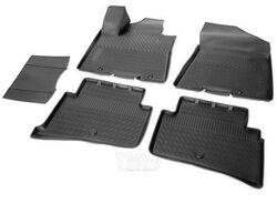 Комплект автомобильных ковриков Kia Sportage 2016- , полиуретан, низкий борт, 5 предметов, крепеж для передних ковров RIVAL 12805003