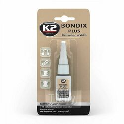 Клей Bondix Plus, суперклей, не требует перемешивания, разогрева либо сжатия, не содержит никаких растворителей, низкотоксичен, не горит, блистер, 10 гр K2 B101