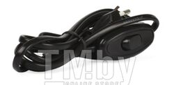 Шнур с плоской вилкой и проходным выключателем, 1,7 метра черный ШВВП 2х0,75 Smartbuy SBE-06-P05-b