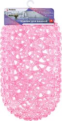 Коврик для ванной, овал с морскими звездами, 67х37 см, розовый, PERFECTO LINEA