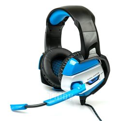 Игровая гарнитура HGK-37L BLUE Dialog Gan-Kata с подсветкой и регулятором громкости, черно-синяя