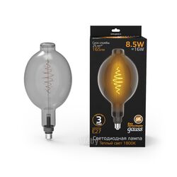 Лампа светодиодная филаментная Filament 8.5Вт BT180 1800К тепл. бел. E27 165лм flexible gray GAUSS 152802005
