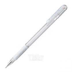 Ручка гелевая "К118" 0,8 мм, пласт.прозр., белый, стерж. белый Pentel K118L-W