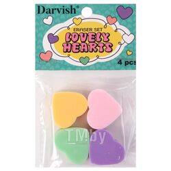 Набор ластиков "Сердечки" Darvish DV-14310
