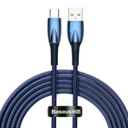 Кабель Baseus CADH000403 Glimmer Series Fast Charging Data Cable USB to Type-C 100W 1m Blue